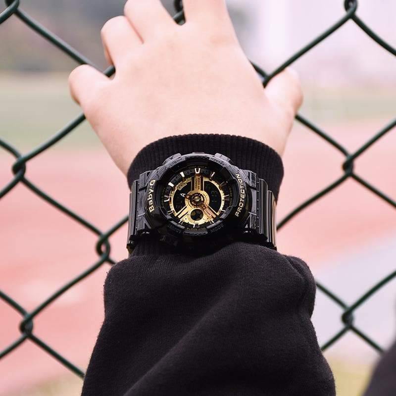 Casio Baby-G BA-110 Black & Gold Series Analog-Digital Black x Gold Dial Watch BA110-1ADR - Diligence1International