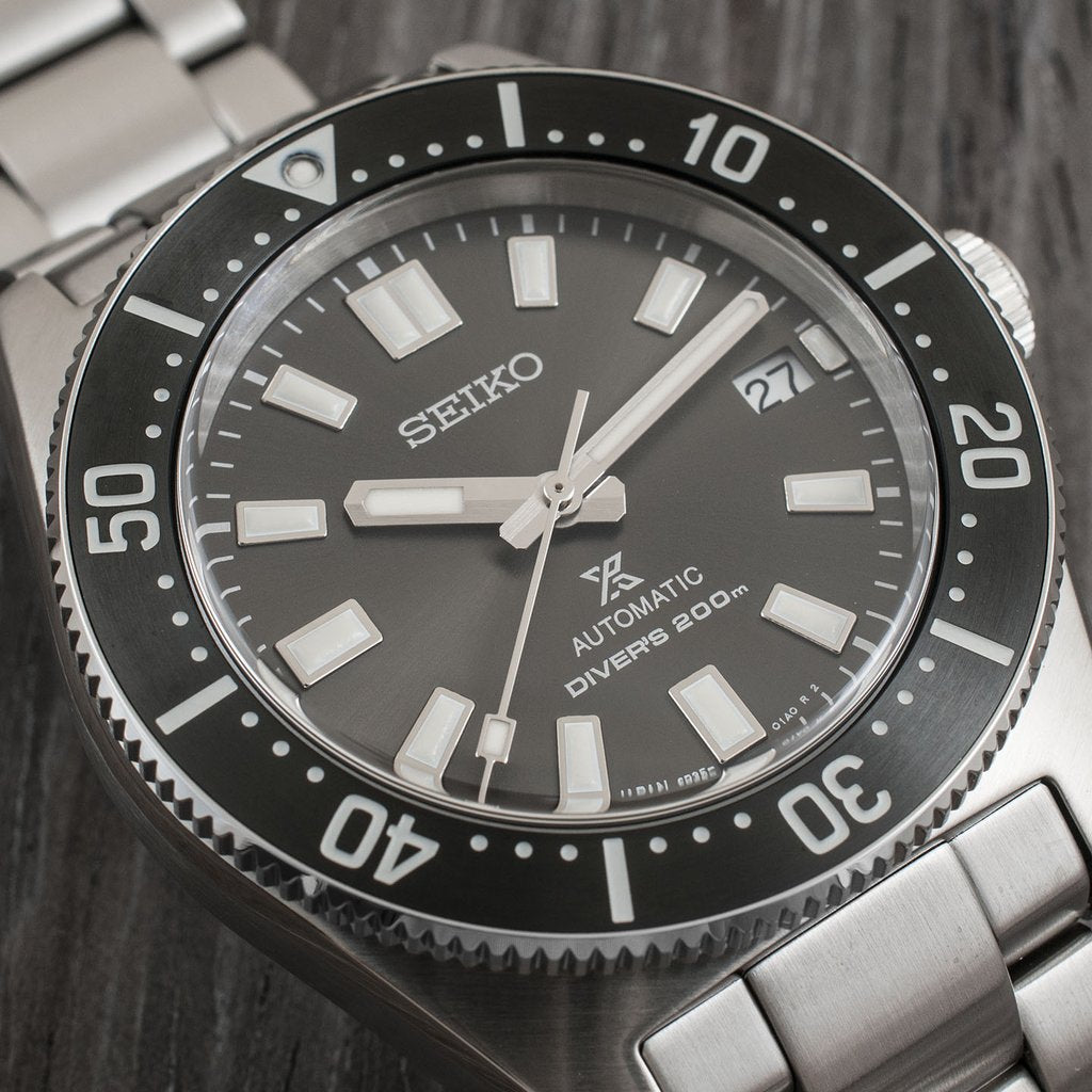 Seiko Japan Made Gen 2 62MAS Prospex Diver's Gray Dial Men's Stainless Steel Watch SPB143J1
