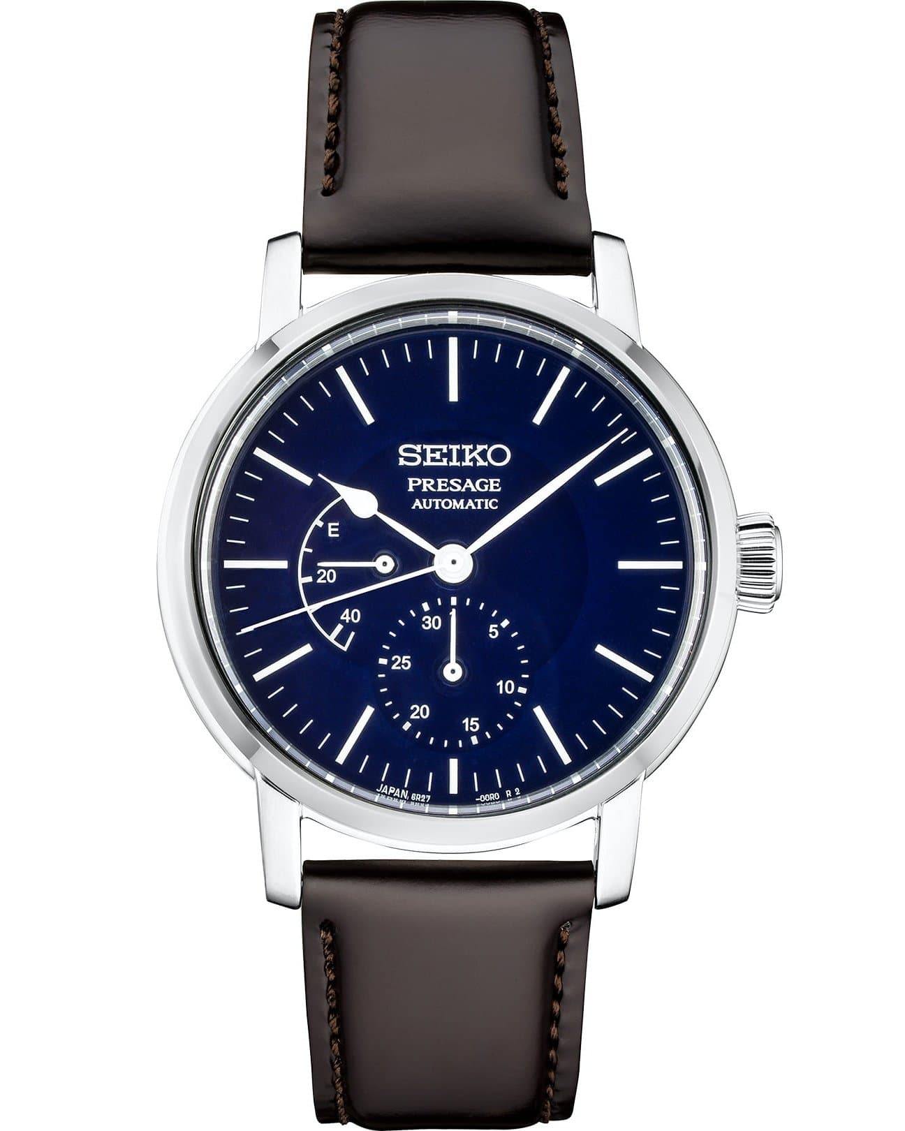 Seiko Presage Mens Watch w/ Pow. Res. Indicator Riki Enamel Collection Blue SPB163J1 - Diligence1International