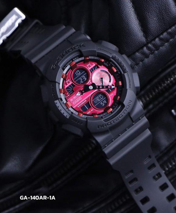 Casio G-Shock Special Color Adrenaline Black x Red Dial x Grey Accents Watch Last Dance GA140AR-1ADR - Diligence1International