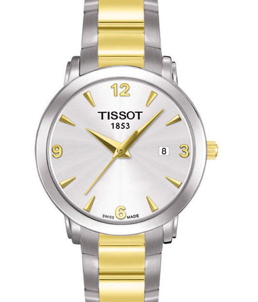 Tissot Swiss Made T-Classic Everytime 2 Tone Gold Plated Ladies' Watch T0572102203700 - Diligence1International