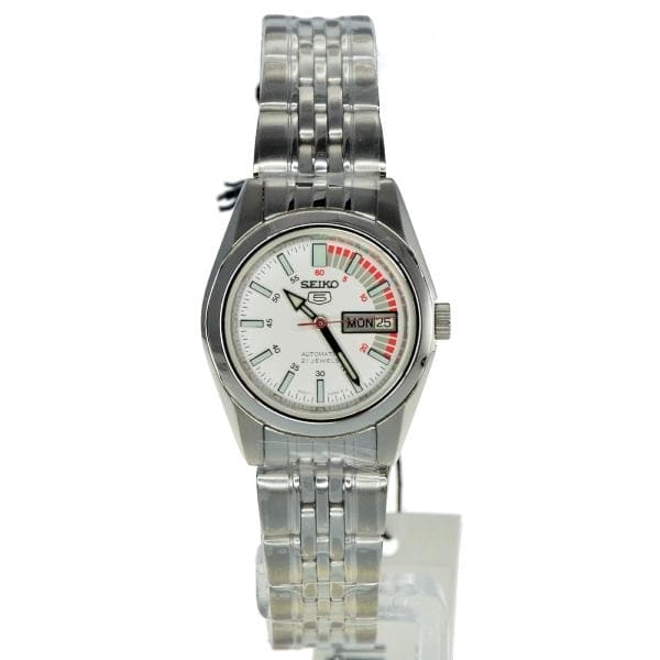 Seiko 5 Classic Ladies Size White Dial Stainless Steel Strap Watch SYMA41K1 - Diligence1International