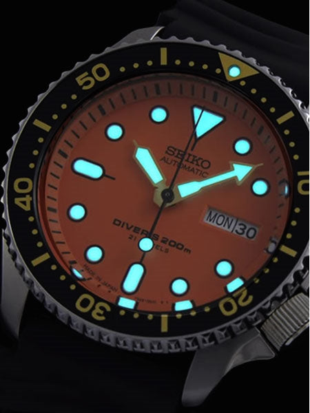 Seiko Japan Made Orange SKX 200M Diver's Men's Rubber+ALL Stainless Steel Jubilee Bracelet Watch SKX011J1 SET - Diligence1International