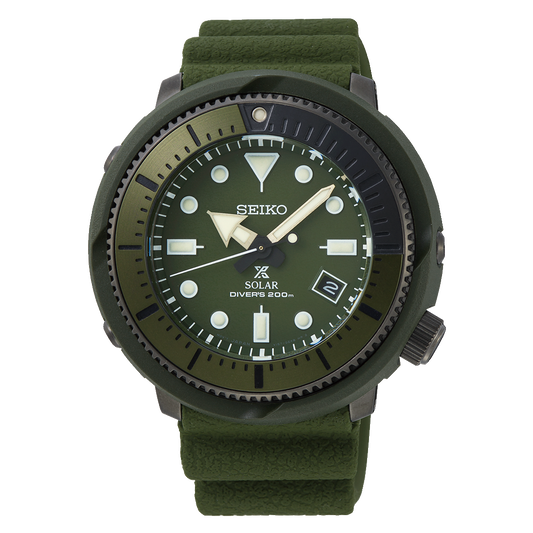 Seiko Street Series Solar Tuna Green Prospex Diver's Men's Watch SNE535P1 - Diligence1International