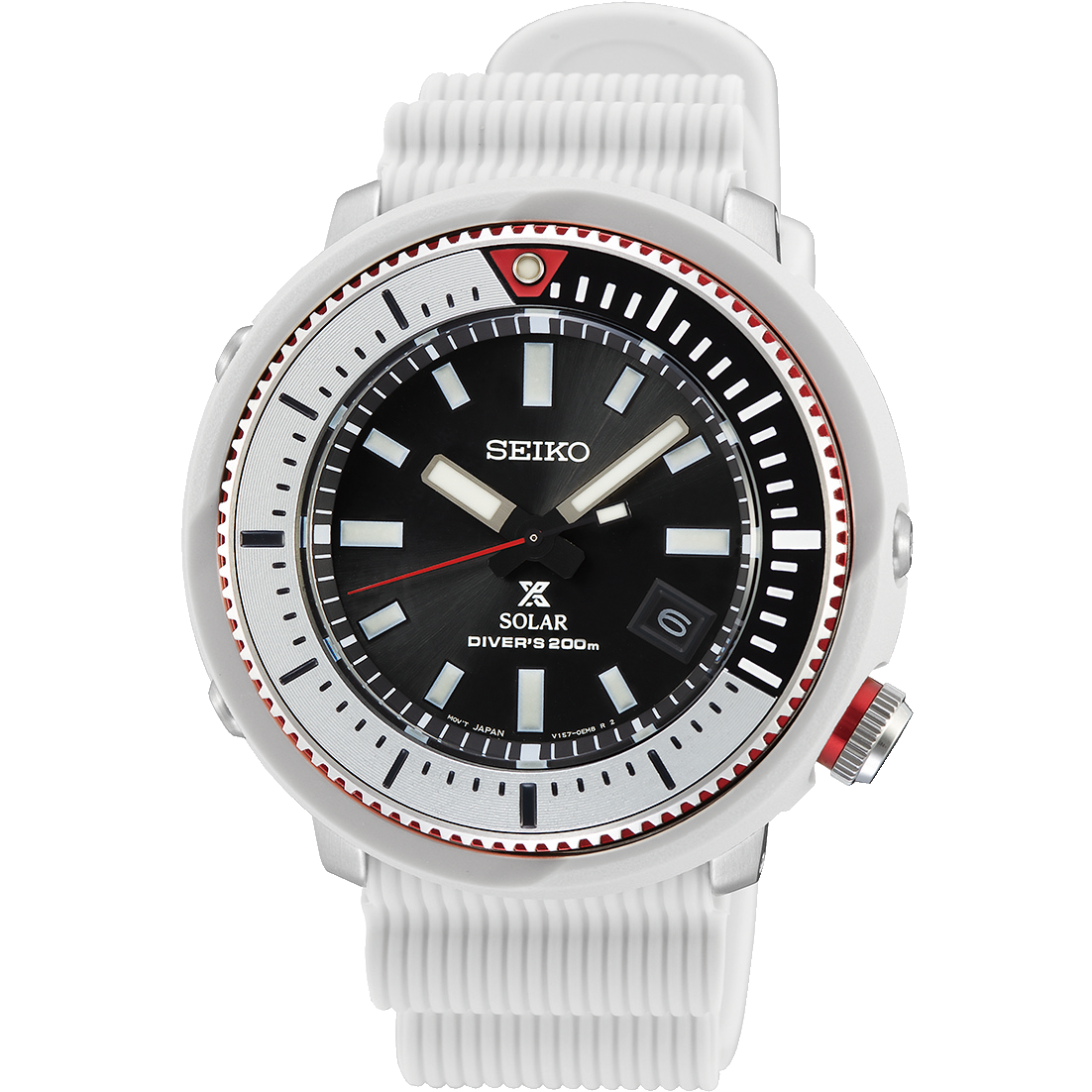 Seiko Street Series Solar Tuna All White Diver's Men's Watch SNE545P1 - Diligence1International
