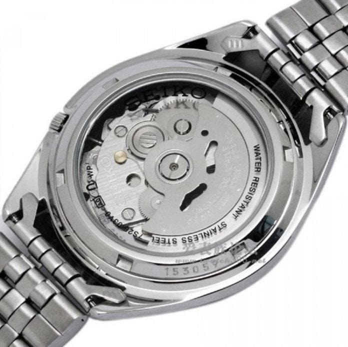 Seiko 5 Classic Mens Size White Dial 2 Tone Gold Plated Stainless Steel Strap Watch SNK363K1 - Diligence1International