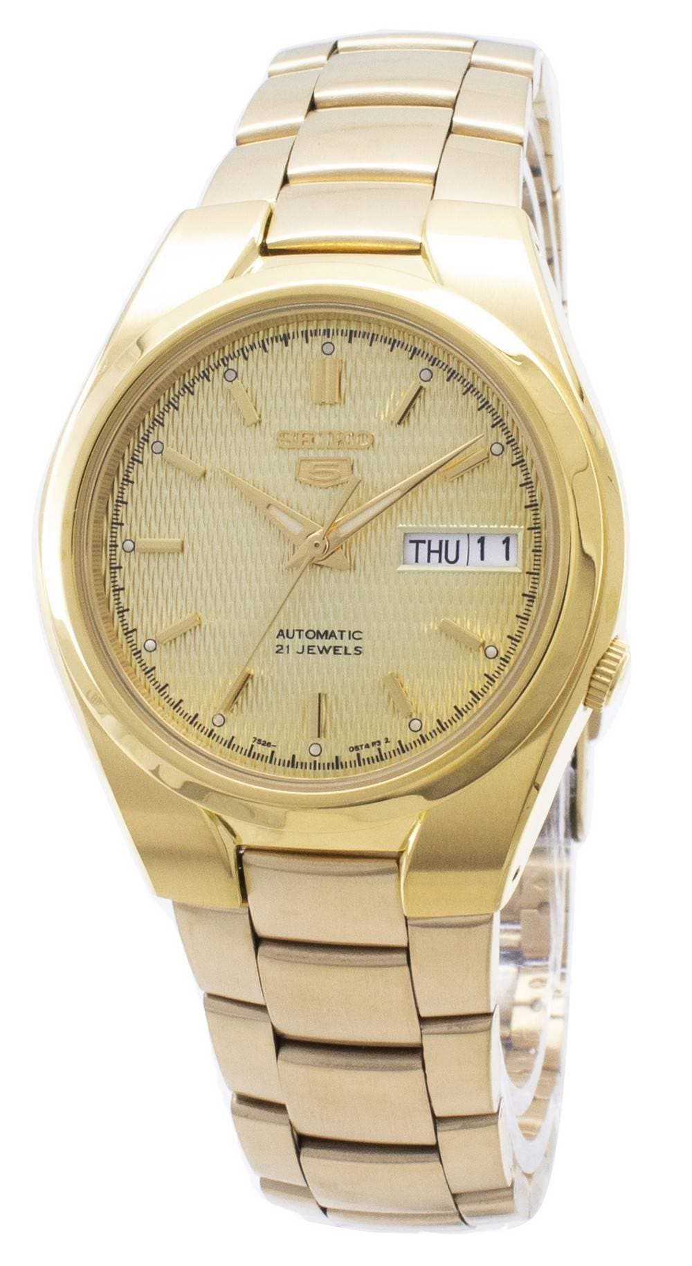 Seiko 5 Classic Mens Size Gold Dial & Plated Stainless Steel Strap Watch SNK610K1 - Diligence1International