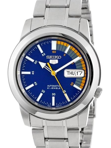 Seiko 5 Classic Men's Size Blue Dial Stainless Steel Strap Watch SNKK27K1 - Diligence1International