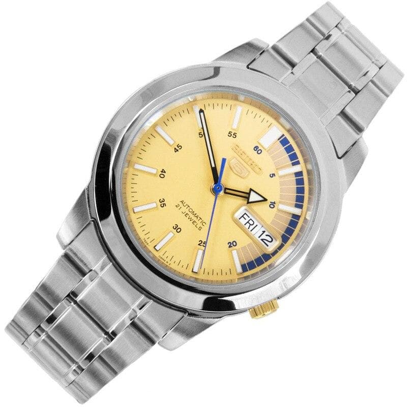 Seiko 5 Classic Men's Size Yellow Dial Stainless Steel Strap Watch SNKK29K1 - Diligence1International