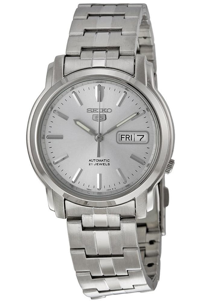 Seiko 5 Classic Men's Size Silver Dial Stainless Steel Strap Watch SNKK65K1 - Diligence1International