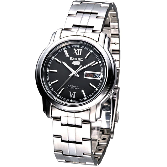 Seiko 5 Classic Men's Size Black Dial Stainless Steel Strap Watch SNKK81K1 - Diligence1International