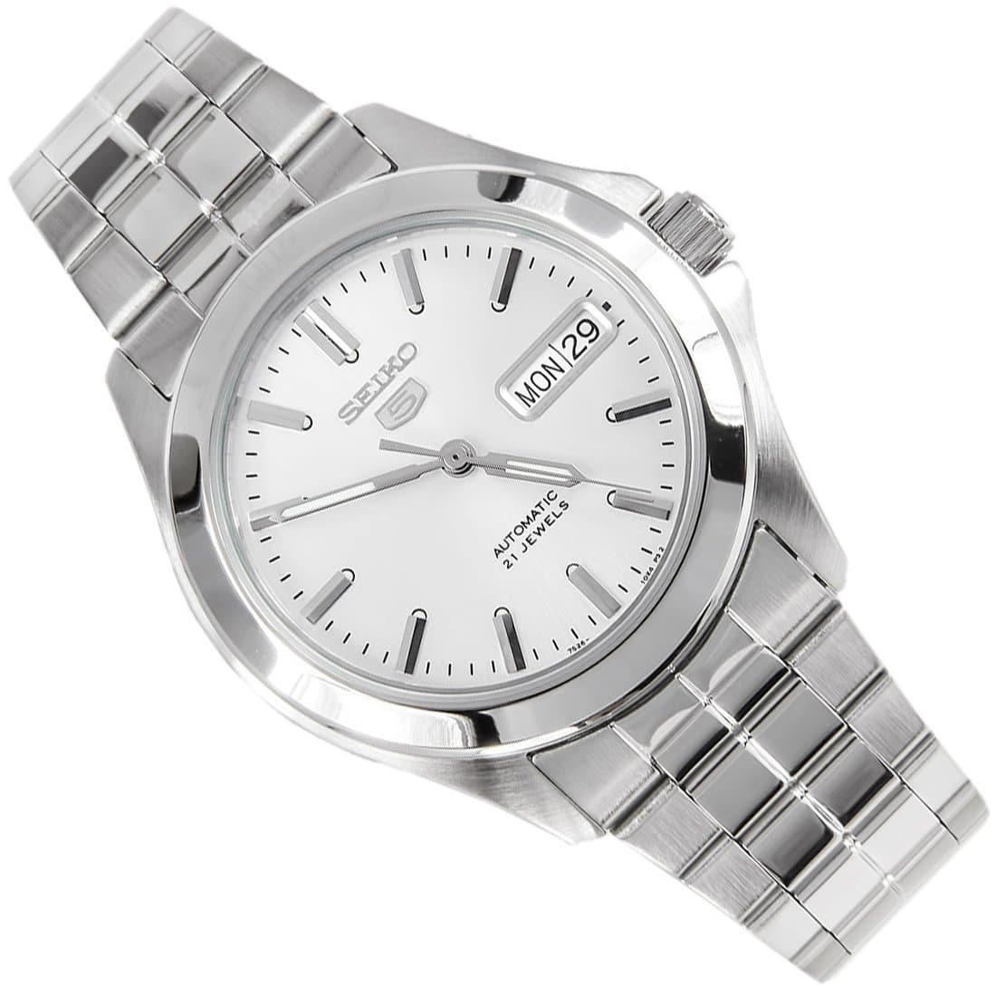 Seiko 5 Classic Men's Size Silver Dial Stainless Steel Strap Watch SNKK87K1 - Diligence1International