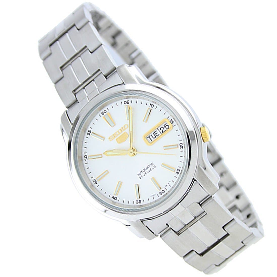 Seiko 5 Classic Men's Size White Dial Stainless Steel Strap Watch SNKL77K1 - Diligence1International