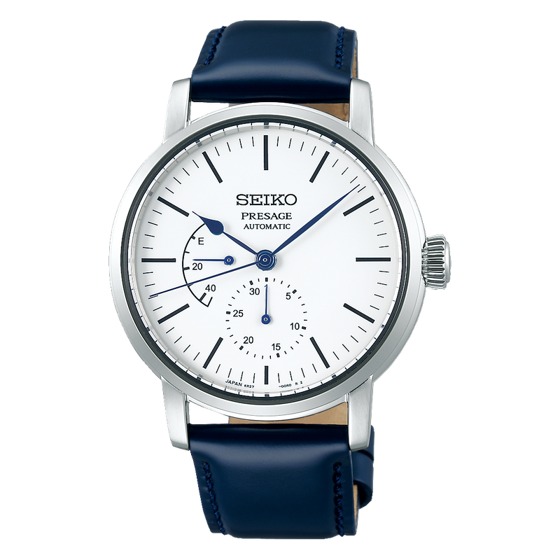 Seiko Presage Mens Watch w/ Pow. Res. Indicator Riki Enamel Collection White SPB161J1 - Diligence1International
