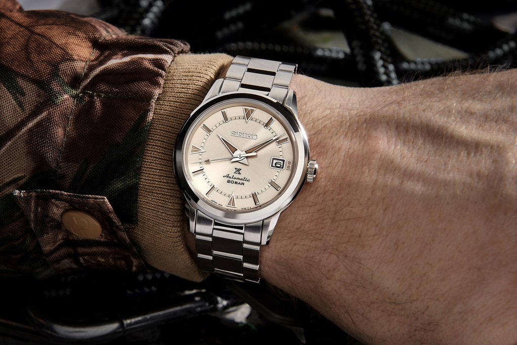 Seiko Japan Made Prospex 1959 Baby Alpinist Silver Cream Men's Stainless Watch SPB241J1