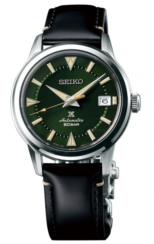 Seiko Japan Made Prospex 1959 Baby Alpinist Green Men's Leather Watch SPB245J1