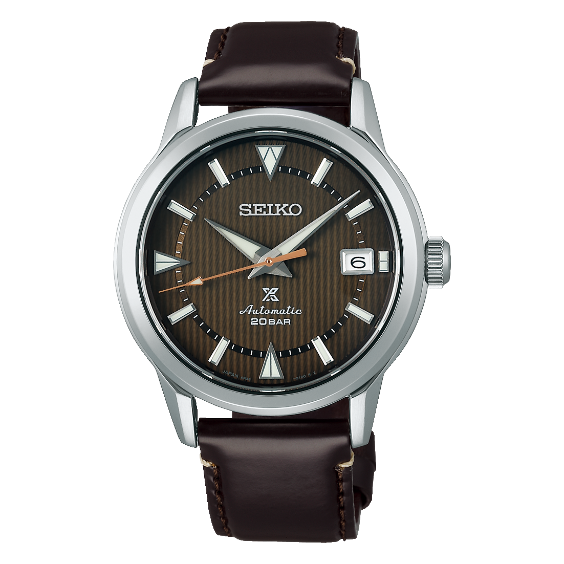 Seiko Japan Made Prospex 1959 Baby Alpinist Brown Men's Leather Watch SPB251J1