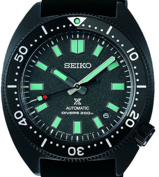 Seiko Prospex LE Slim Turtle Black Series Night Vision Diver's 1968 Reissue Watch SPB335J1