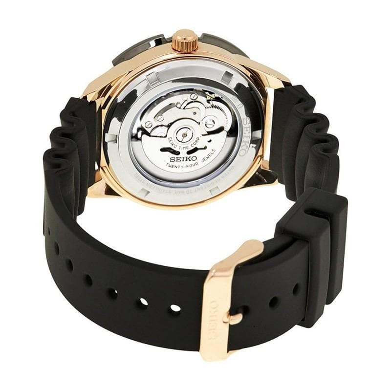 Seiko 5 Sports 100M Automatic Men's Watch Black Dial Rubber Strap SRPA58K1 - Diligence1International