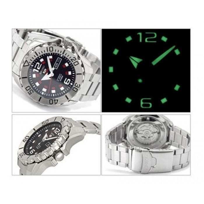 Seiko 5 Sports Black Dial Mini Baby Monster Men's Stainless Strap Watch SRPB33K1 - Diligence1International