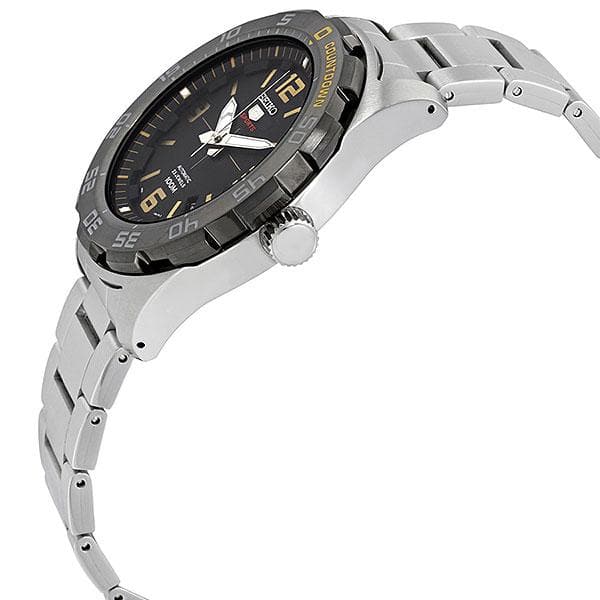 Seiko 5 Sports 100M Automatic Watch Black Dial Stainless Steel Strap SRPB83K1 - Diligence1International