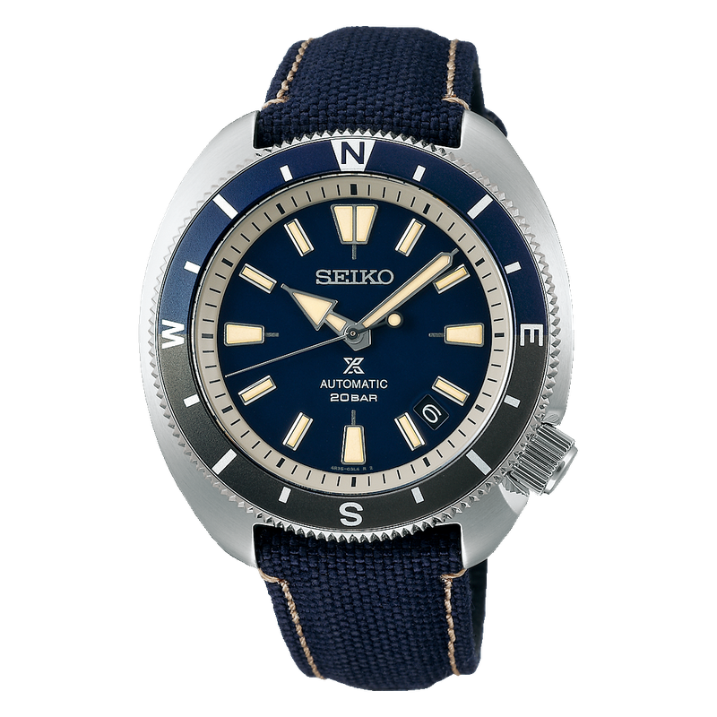 Seiko Prospex Turtle Blue Land Tortoise 200M Polyester Strap Watch SRPG15K1