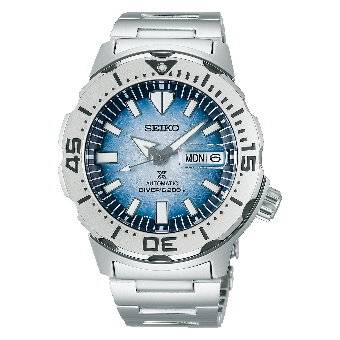 Seiko SE Antartica Monster Gen 4 Diver's 200M Men's Stainless Steel Watch SRPG57K1