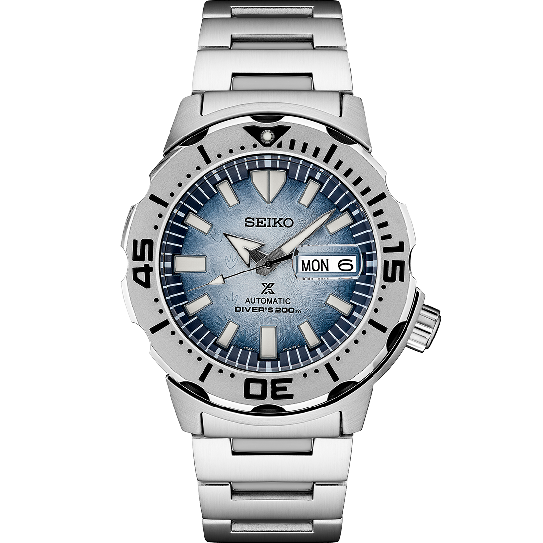 Seiko SE Antartica Monster Gen 4 Diver's 200M Men's Stainless Steel Watch SRPG57K1
