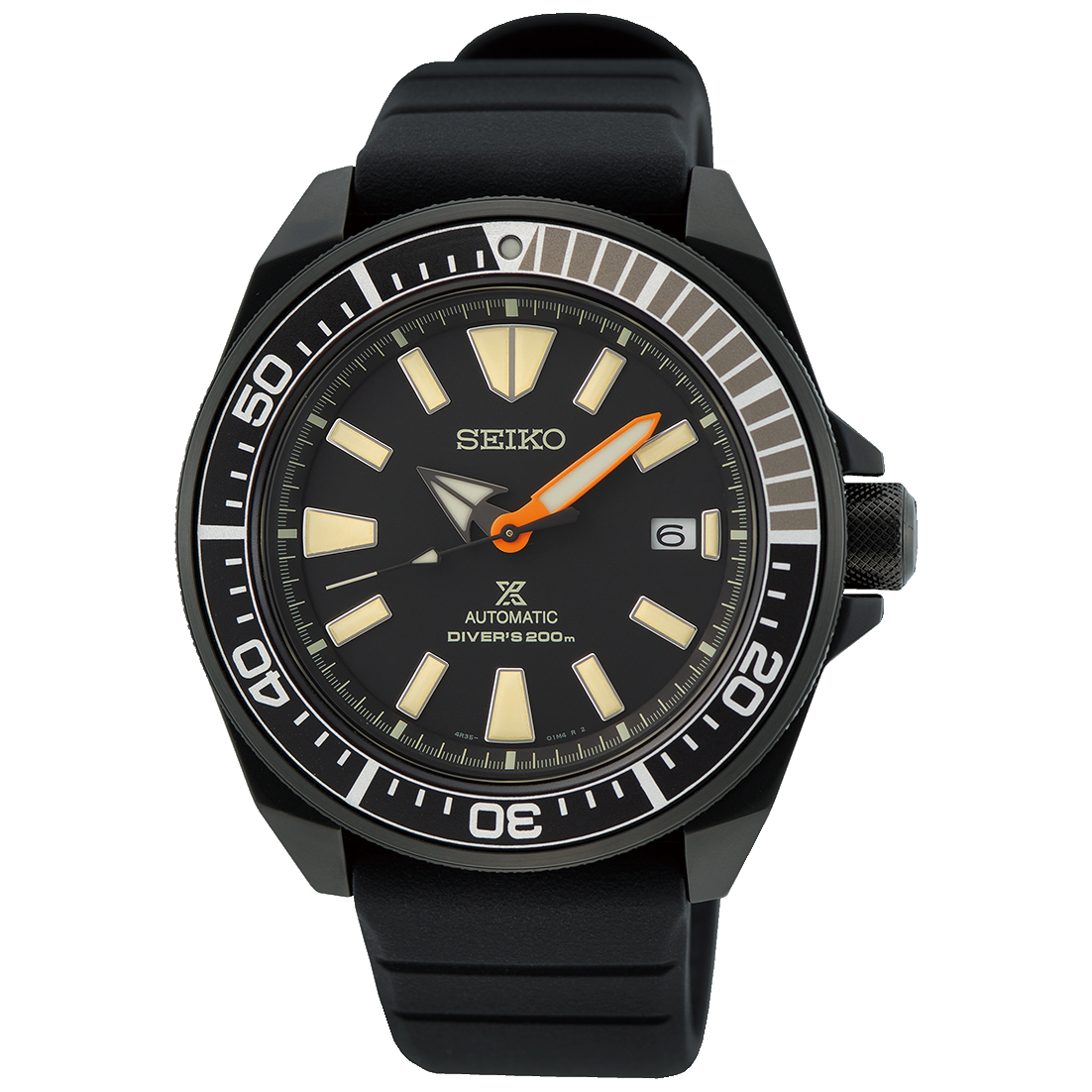 Seiko Black Samurai LE Prospex Diver's Men's Rubber Strap Watch SRPH11K1