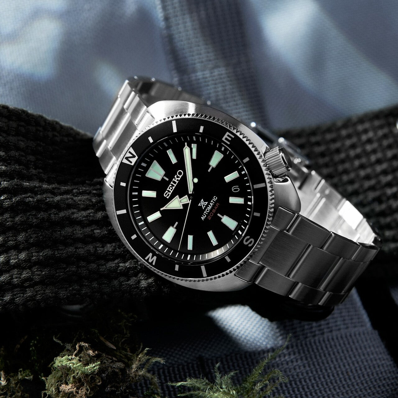 Seiko Prospex Turtle Black Land Tortoise 200M Stainless Steel Watch SRPH17K1
