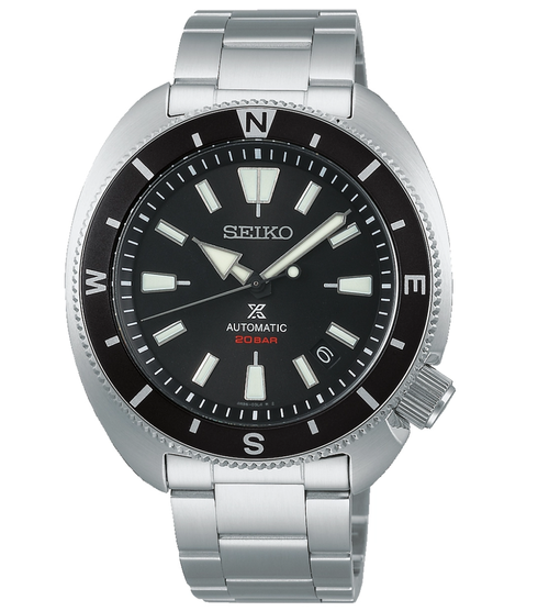 Seiko Prospex Turtle Black Land Tortoise 200M Stainless Steel Watch SRPH17K1