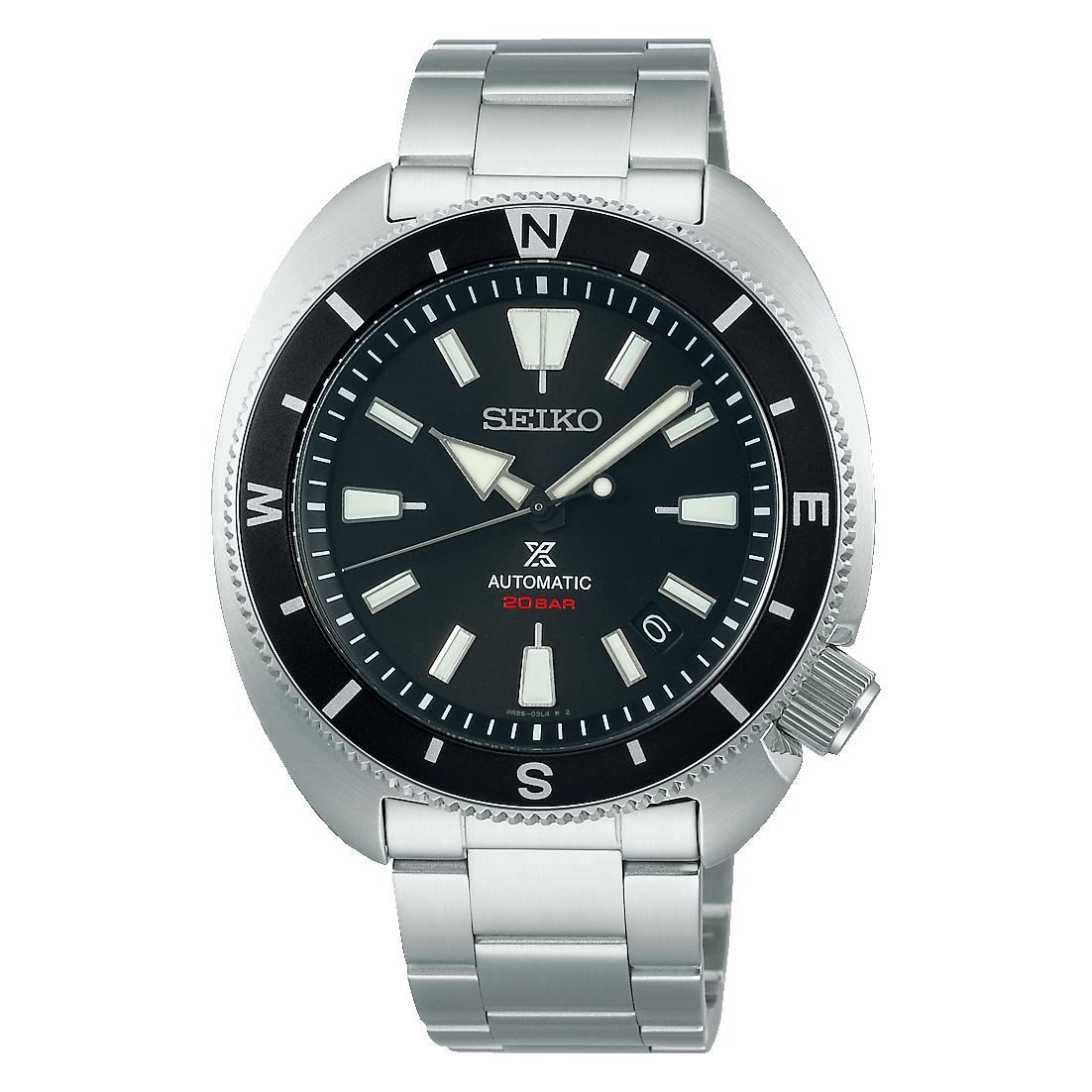 Seiko Prospex Turtle Black Land Tortoise 200M Stainless Steel Watch SRPH17K1