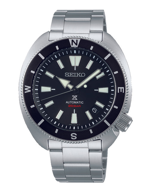 Seiko Prospex Turtle Black Land Tortoise 200M Stainless Steel Watch SRPH17K1