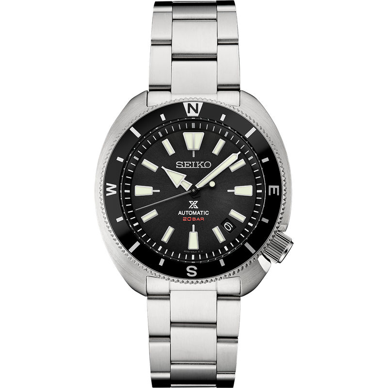 Seiko Prospex Turtle Black Land Tortoise 200M Stainless Steel Watch SRPH17K1