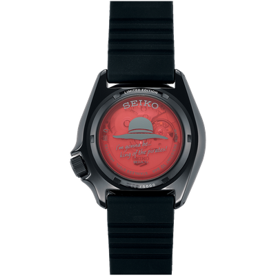 Seiko 5 Sports 100M One Piece x Luffy LE Automatic Men's Watch Black x Red Dial SRPH65K1