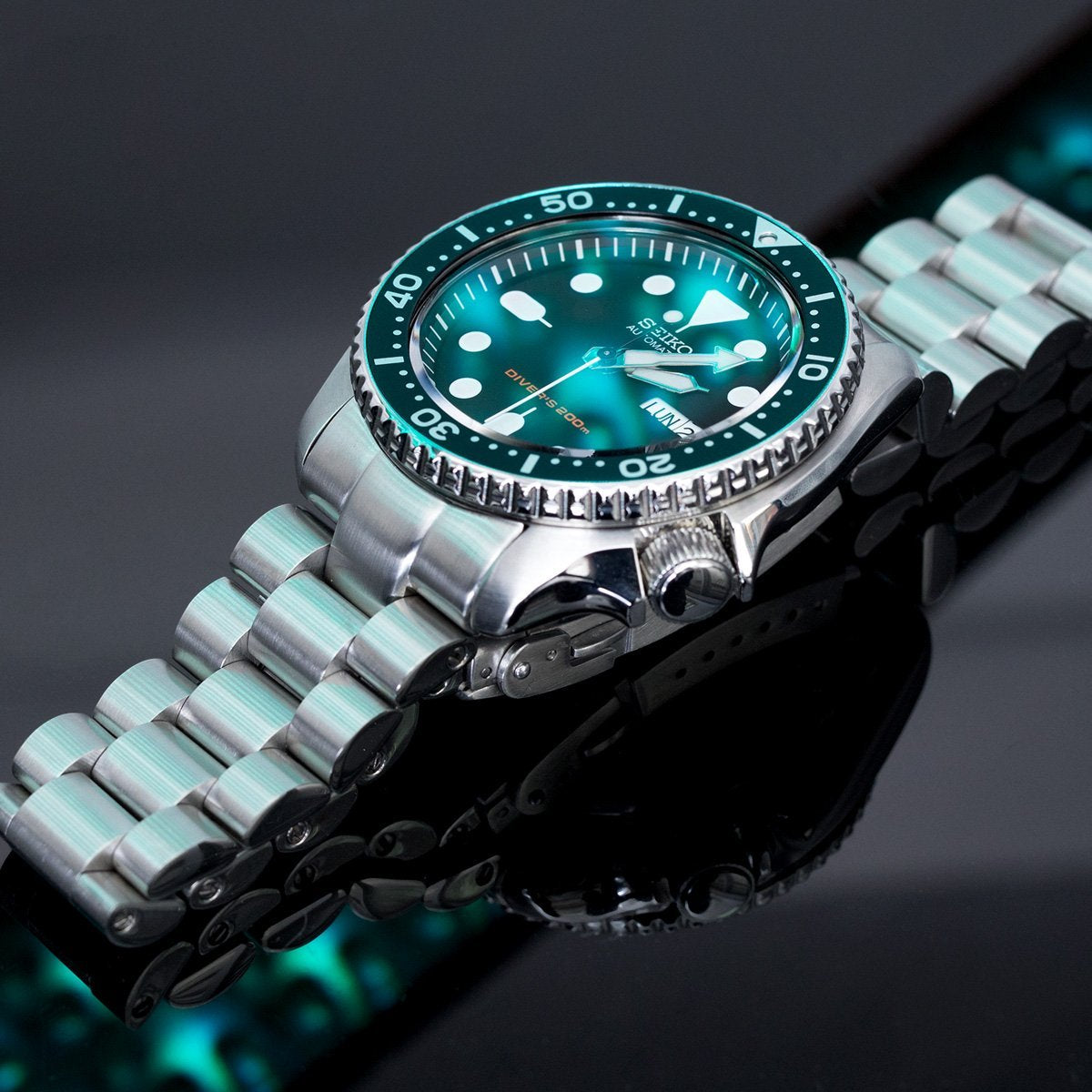 Seiko Black SKX Diver's 200M Men's Rubber+Endmill 316L S/S Strap Watch SKX007K1 SET - Diligence1International