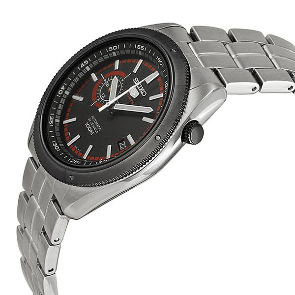 Seiko 5 Sports 100M 24 Hour Sub-Dial Red Men's Stainless Steel Strap Watch SSA069K1 - Diligence1International