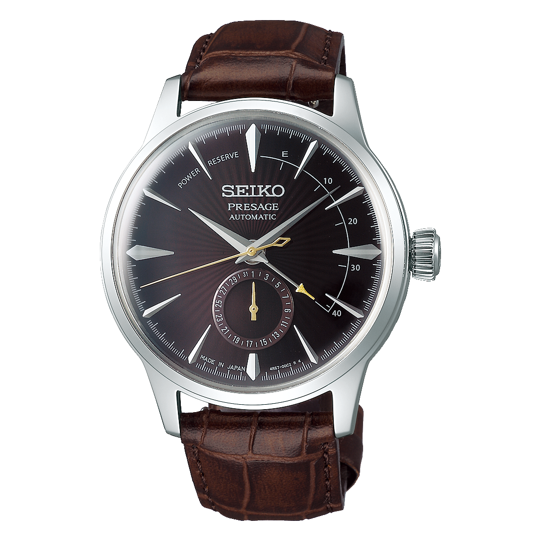 Seiko JAPAN Made Presage Cocktail w/ Pow. Res. Indicator Black Cat Martini Men's Watch SSA393J1 - Diligence1International
