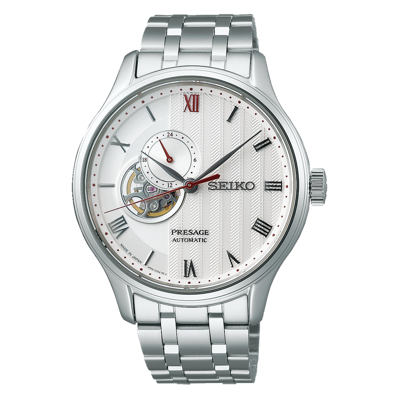 Seiko Presage Karesansui Zen Garden Dial Open Heart Stainless Steel Men's Watch SSA443J1