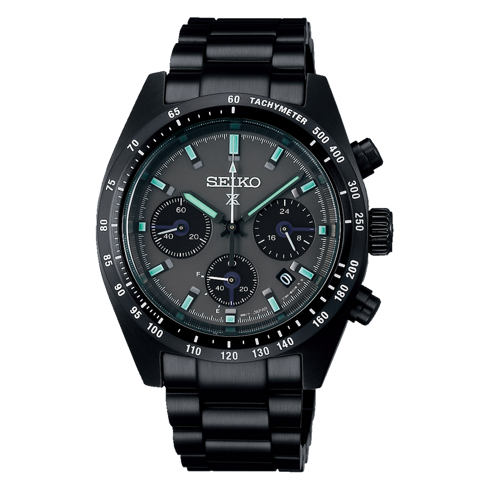 Seiko Prospex Solar Men's Chronograph Watch SSC917P1 Black Series Night Speedtimer