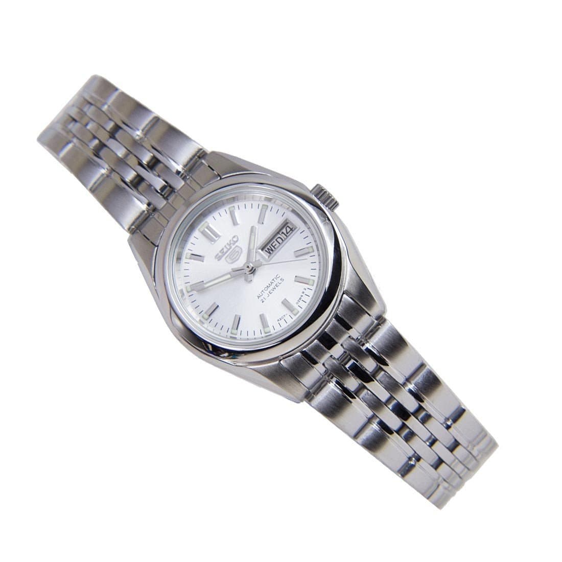 Seiko 5 Classic Ladies Size Silver Dial Stainless Steel Strap Watch SYMA27K1 - Diligence1International