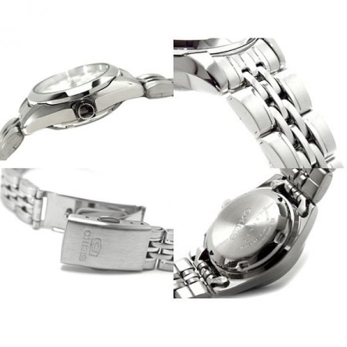 Seiko 5 Classic Ladies Size White Dial Stainless Steel Strap Watch SYMA41K1 - Diligence1International