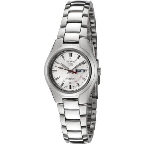 Seiko 5 Classic Ladies Size Silver Dial Stainless Steel Strap Watch SYMC21K1 - Diligence1International