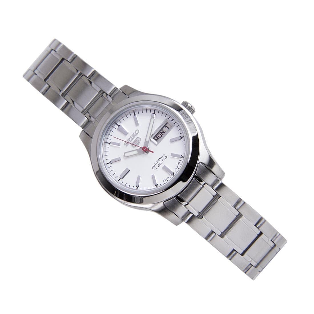 Seiko 5 Classic Ladies Size White Dial Stainless Steel Strap Watch SYMD87K1 - Diligence1International