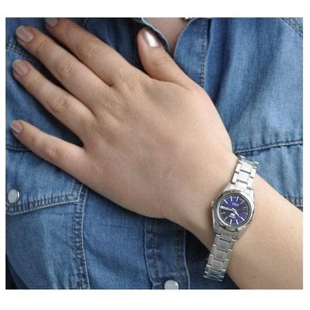 Seiko 5 Classic Ladies Size Blue Dial Stainless Steel Strap Watch SYMK15K1 - Diligence1International