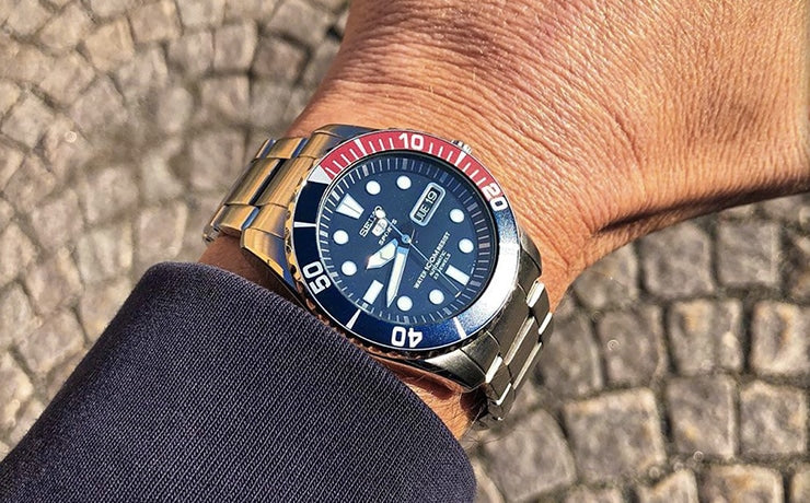Seiko 5 Sports Pepsi Sea Urchin Automatic Men's Watch SNZF15K1