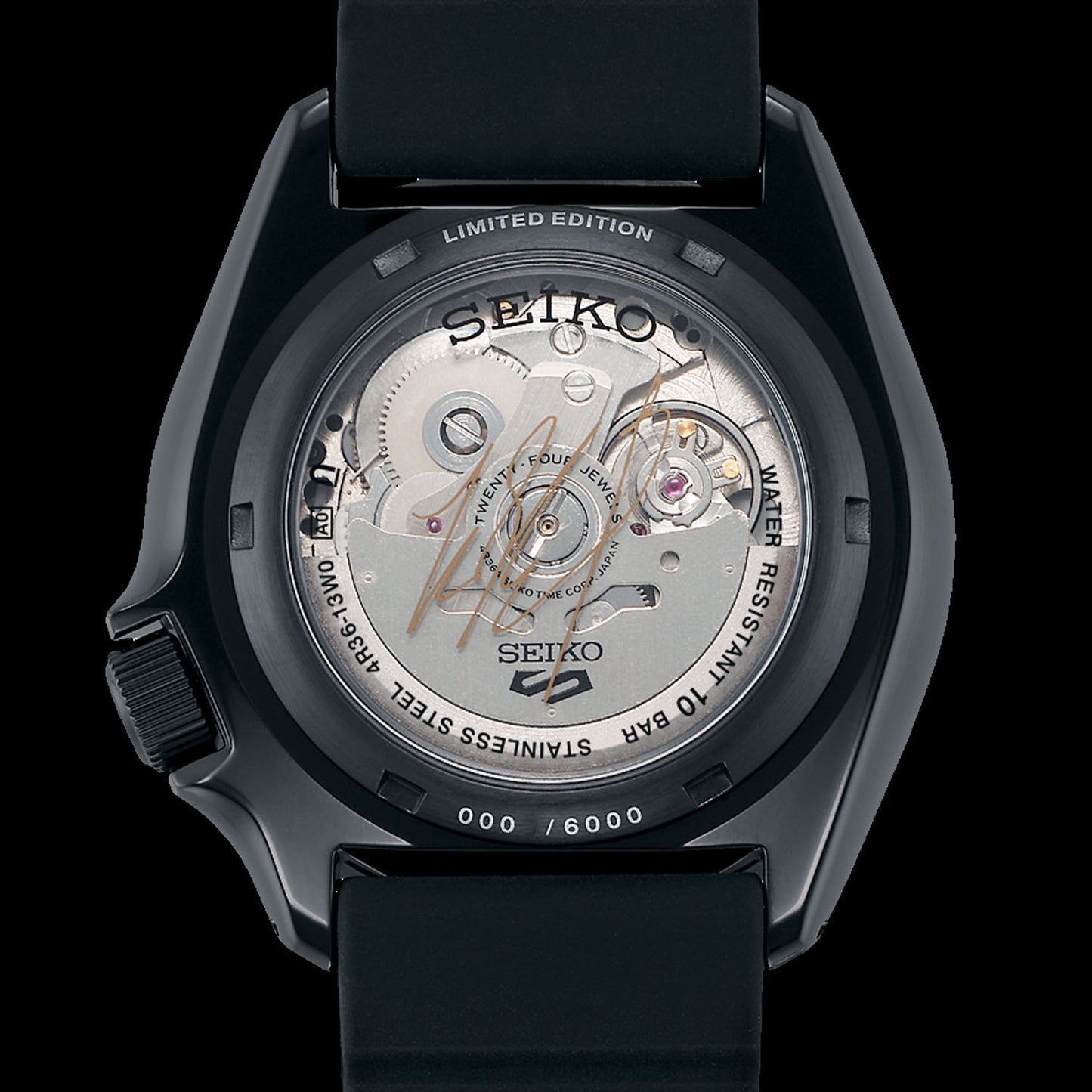 Seiko 5 Sports 100M LE Yuto Horigome Automatic Men's Watch Black Camo Dial SRPJ39K1