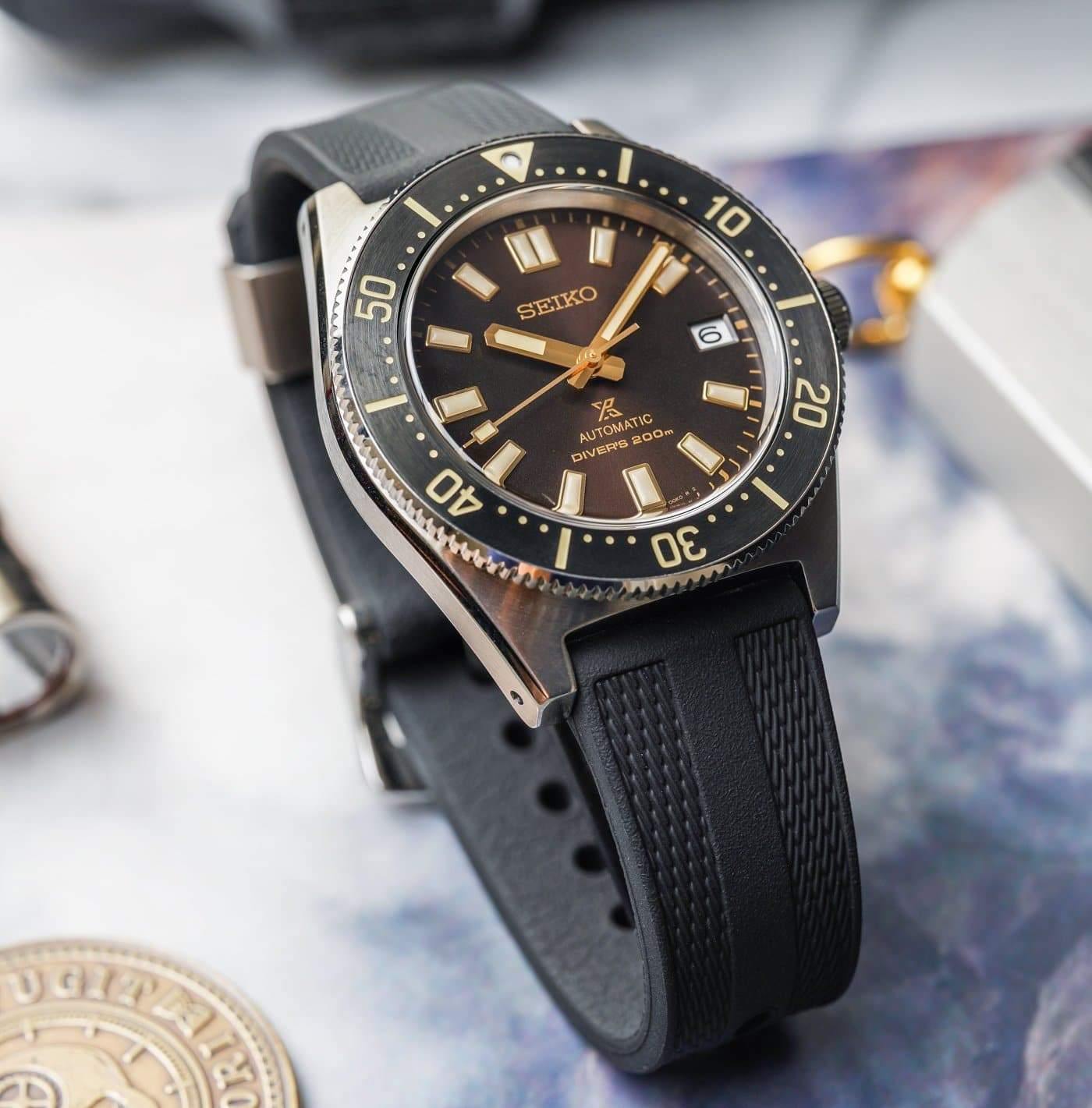 Seiko Japan Made 62MAS Prospex Diver's Brown Dial Men's Rubber Strap Watch SPB147J1 - Diligence1International