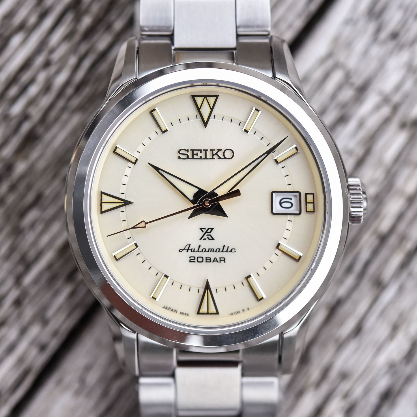 Seiko Japan Made Prospex 1959 Baby Alpinist Silver Cream Men's Stainless Watch SPB241J1