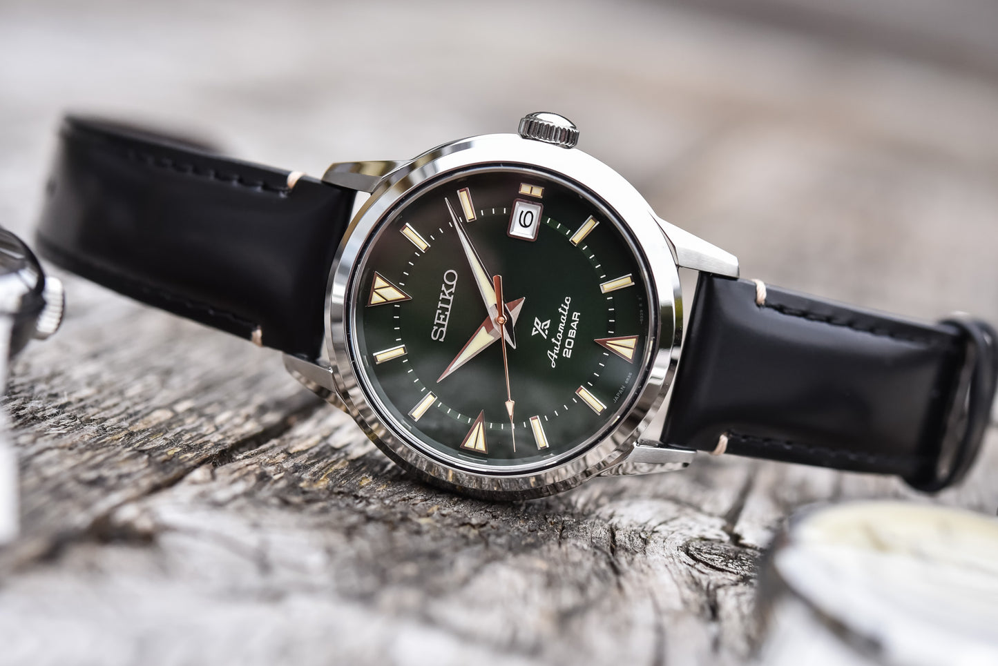 Seiko Japan Made Prospex 1959 Baby Alpinist Green Men's Leather Watch SPB245J1